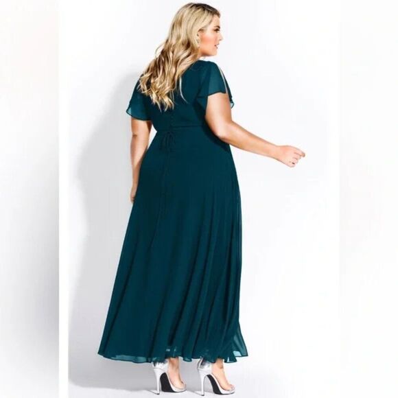 ✨ CITY CHIC ✨ Sweet Wishes Maxi Dress - [Size 16, Teal] - Picture 2 of 14